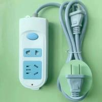 415[7孔二脚插头插座] 线长:1.8米 二脚插座两脚插座两项插座插头插排插座带线拖线板接线板