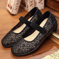 黑色 网鞋1668黑色 35 中老年女网鞋34码大码夏季凉鞋42码2021款老北京布鞋软底女士单鞋