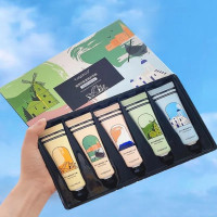 一整套(5只) 5支装城市印象香氛护手霜礼盒四季学生保湿滋润防干裂清爽不油腻