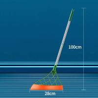 网格28cm[1把装]两接杆-军绿色 韩国黑科技家用扫地扫把不粘头发笤帚扫帚软胶拖把卫生间刮水神器