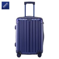 安居先森3820铝合金包角PC拉杆箱行李箱 24寸蓝色