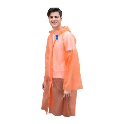 安居先森KS109PEVA3一次性加厚连体时尚雨衣雨披PEVA 成人均码 橙色(件)