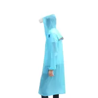 安居先森KS351EVA18带帽檐带反光条加厚成人雨衣EVA 蓝色XL(件)