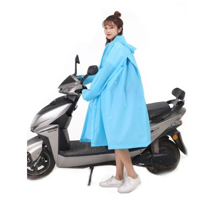 安居先森KS382EVA15骑行背包徒步多用成人雨衣EVA 蓝色M(件)
