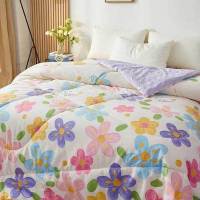 安居先森高支高密纯棉印花被面新疆棉纯棉花被5斤200*230cm樱花(条)