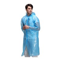 安居先森KS007PE2.5一次性加厚连体时尚雨衣雨披PE 成人均码 蓝色
