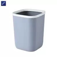 安居先森塑料压圈垃圾桶纸篓清洁桶10L 灰色