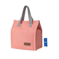 安居先森RH247阳离子手提式加厚防水保温铝箔简约便当包饭盒袋 粉色