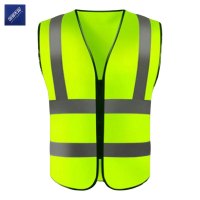 安居先森反光背心 反光马甲 安全背心 肩条款荧光黄(件)