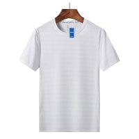 安居先森LT-559冰丝短袖90%锦纶 10%氨纶 白色 男款 L-8XL