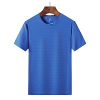 安居先森LT-559冰丝短袖90%锦纶 10%氨纶 蓝色 男款 L-8XL