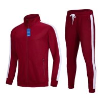 安居先森6643运动 比赛套装 枣红色 S-2XL