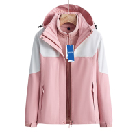 安居先森7020抓绒内胆冲锋衣女款 粉色M-5XL