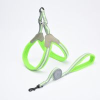 苹果绿 S荐-(3-7斤宠物) 狗狗牵引绳小型犬背心式狗链子舒适透气猫咪胸背带外出遛猫遛狗绳