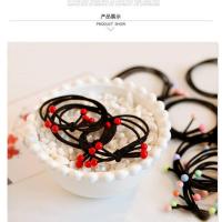 2根装红豆头绳(试用) 头绳女扎头橡皮筋发绳简约韩国皮套黑色高弹力扎头发成人发圈发饰