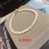 珍珠4-5mm 天然巴洛克淡水珍珠手链高级感珍珠简约小众设计