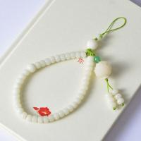 款一 天然白玉菩提手机挂绳短款手腕男女挂饰手机链挂件防丢绳可拆卸