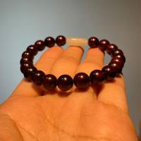 小叶紫檀8mm单圈[男女款] 保真天然印度小叶紫檀木珠多圈手串古风玉石檀香木质男女情侣手链