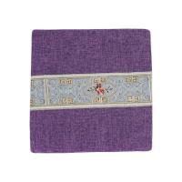 亚麻紫(彩带款)电加热坐垫 电加热艾绒坐垫学生教室久坐办公室家用艾叶妇科宫寒发热艾灸垫子