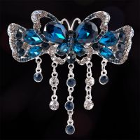 FC-05墨兰 韩版发饰发夹夹子顶夹头饰吊坠水钻弹簧横夹简约百搭发卡子一字夹