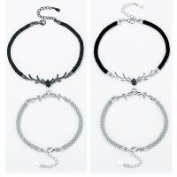 一鹿有你手绳[黑金色男款] 自戴款[无礼盒] 一路鹿有你编织手绳情侣手链ins不掉色首饰品男女刻字圣诞节礼物