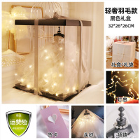 奢华(黑色礼盒)火鸟羽毛_ 婚纱模型生日礼物女生闺蜜创意520情人节送女朋友特别18岁成人礼