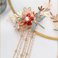 发夹1只 儿童汉服头饰步摇流苏步摇发饰发夹小女孩古装配饰女童复古风夹子