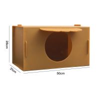 平顶卡其色 大型 猫窝窝猫窝夏季通用小猫崽猫产房流浪猫窝夏季猫窝猫屋幼猫用品大