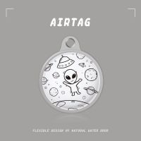 [airtag保护套]简约星空火星人☆送扣环 airtags套适用apple苹果airtag保护壳钥匙扣防丢器宠物狗狗猫