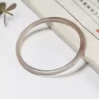 灰色 52mm单只 天然玛瑙手镯玉髓女款时尚叮当百搭玉手镯细条玉镯多色可选