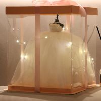 婚纱模型盒装(粉盒)_ 生日礼物送闺蜜女朋友婚纱模型实用创意精致特别的18岁成年礼女生