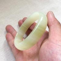 窄款 送礼盒53 54mm 保真天然缠丝玉手镯女和田玉加宽玉手镯阿富汗玉石手镯真玉