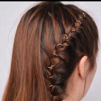 5个银色圆环 ins潮小脏辫环扣发夹酷甜野风闪钻刘海夹边夹编发圈嘻哈辫子饰品