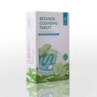 苹果味 水果味正畸保持器清洁片隐形牙套清洁神器泡腾片义齿清洗