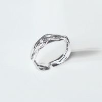 窄版 小众设计高级感潮 学生情侣戒指一对情侣款简约冷淡风肌理男 暗黑