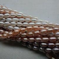 37.5cm 白色 米形4-5mm光亮均匀天然淡水珍珠半成品diy项链手链百搭