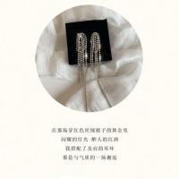 闪耀流苏(925银针) 「宴会女王」复古时髦气质精致高级感闪耀长款闪钻流苏耳环/耳夹