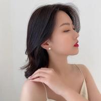 白色 天然淡水珍珠耳钉送闺蜜送女友送妈妈节日礼物