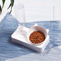 自动续水猫耳碗[送水瓶] 猫碗狗碗双碗自动喂食饮水器狗食盆护颈防打翻狗狗喝水器宠物用品