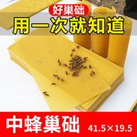 [10片/盒装]中蜂巢础[试用] 蜜蜂巢础中蜂巢础片高产深房巢脾巢基蜜蜂蜡片高产旺蜂型养蜂工具