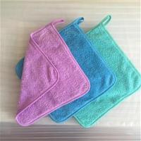 浅绿色6条 25x25cm 6条装厨房擦手巾清洁布小方巾手帕手巾柔软吸水四方毛巾抹布包