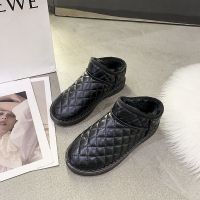 黑色311[低帮] 36 雪地靴女短筒防水防滑短靴加绒加厚户外平底棉鞋保暖雪地棉面包鞋
