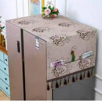 秘密花园-咖 微波炉35*97cm 冰箱防尘罩防尘布盖布保护罩微波炉洗衣机双开门单开门冰箱罩盖巾