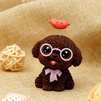 A款 创意可爱仿真树脂狗汽车摆件车内男女饰品可爱车载中控台装饰用品