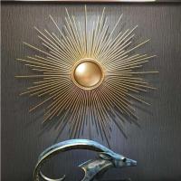 铁皮款(直径50)cm 欧式铁艺壁饰壁挂太阳镜客厅电视背景墙装饰品餐厅墙上挂件饰挂饰