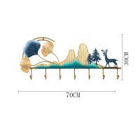 银杏山水小号 创意门后衣帽一排勾勾钩玄关置物架个性挂钩墙上钥匙房间装饰物品