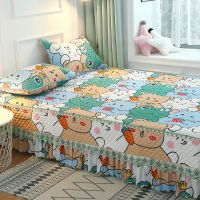 青蛙 120*150+35CM下摆 榻榻米床盖三件套四季通用夹棉绗缝被炕套罩东北大炕夹棉床单单件