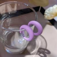 圈圈紫色 726杨幂同款彩色蝴蝶满钻耳挂耳饰无耳洞女轻奢小众设计感耳环女