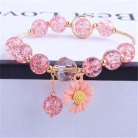 单层菊花草莓晶 可爱儿童手链女公主小女孩水晶串珠学生韩版姐妹闺蜜手串手饰品