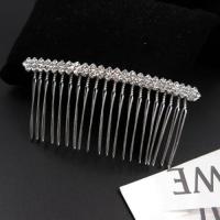 一字款 发梳韩国水钻插梳珍珠刘海梳盘头发夹钢丝发卡发叉边卡发簪发饰品